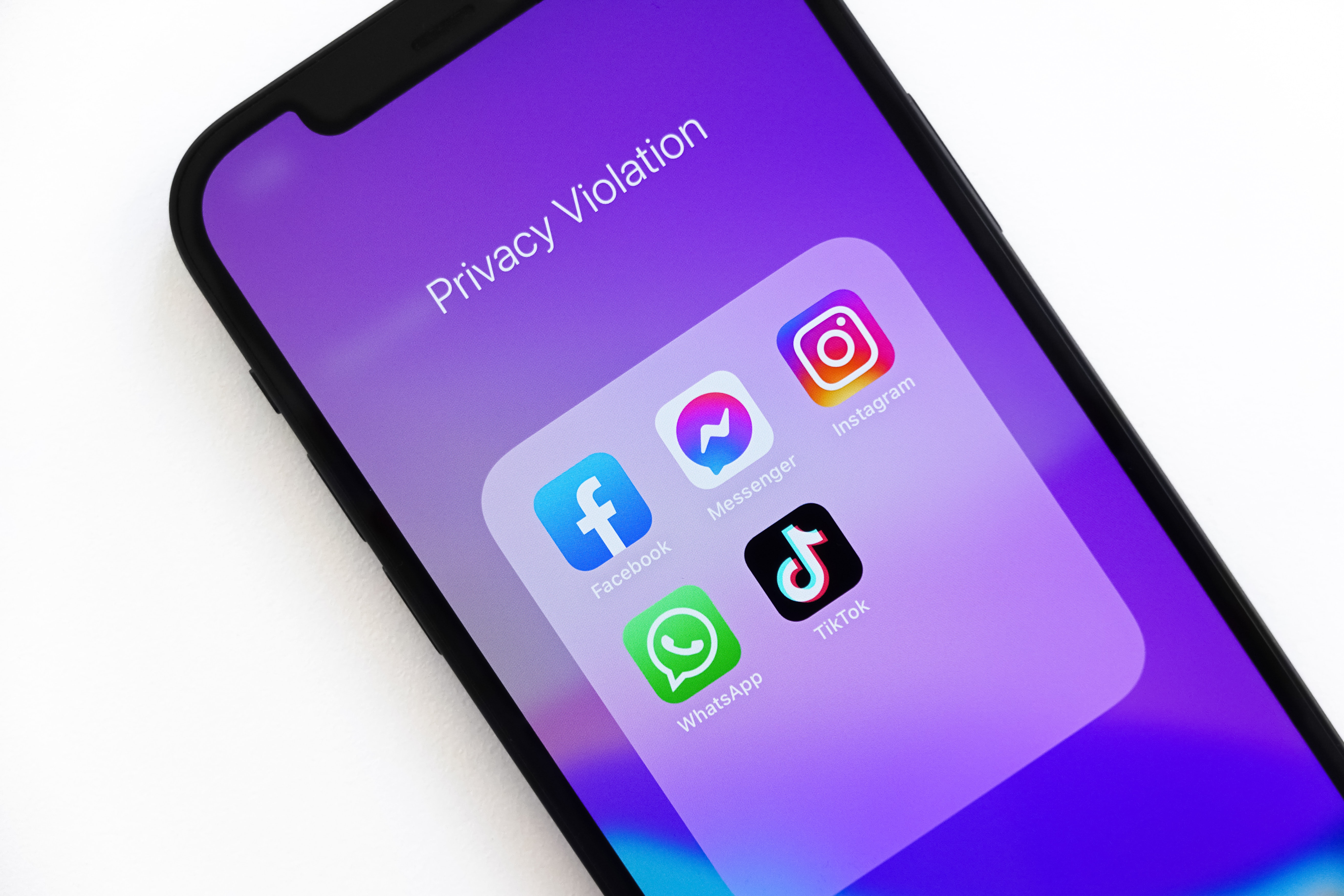 A phone with apps seen as privacy violations
